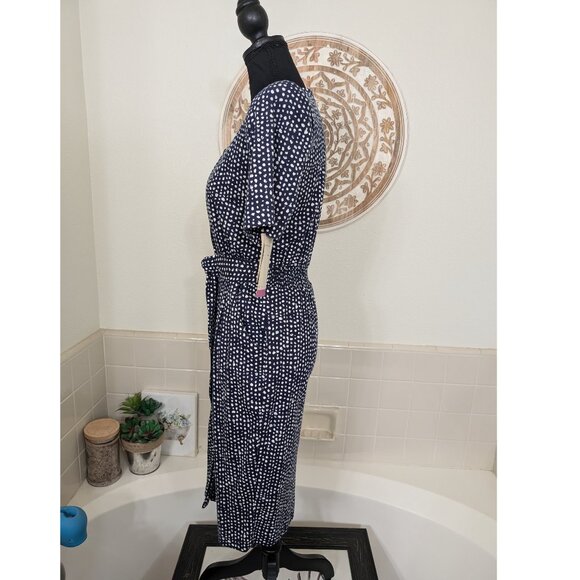 Vintage J.B. Wright Ltd Petites 80s Button Up Blue Polkadot Dress - Size 8 (NWT) - Picture 5 of 13